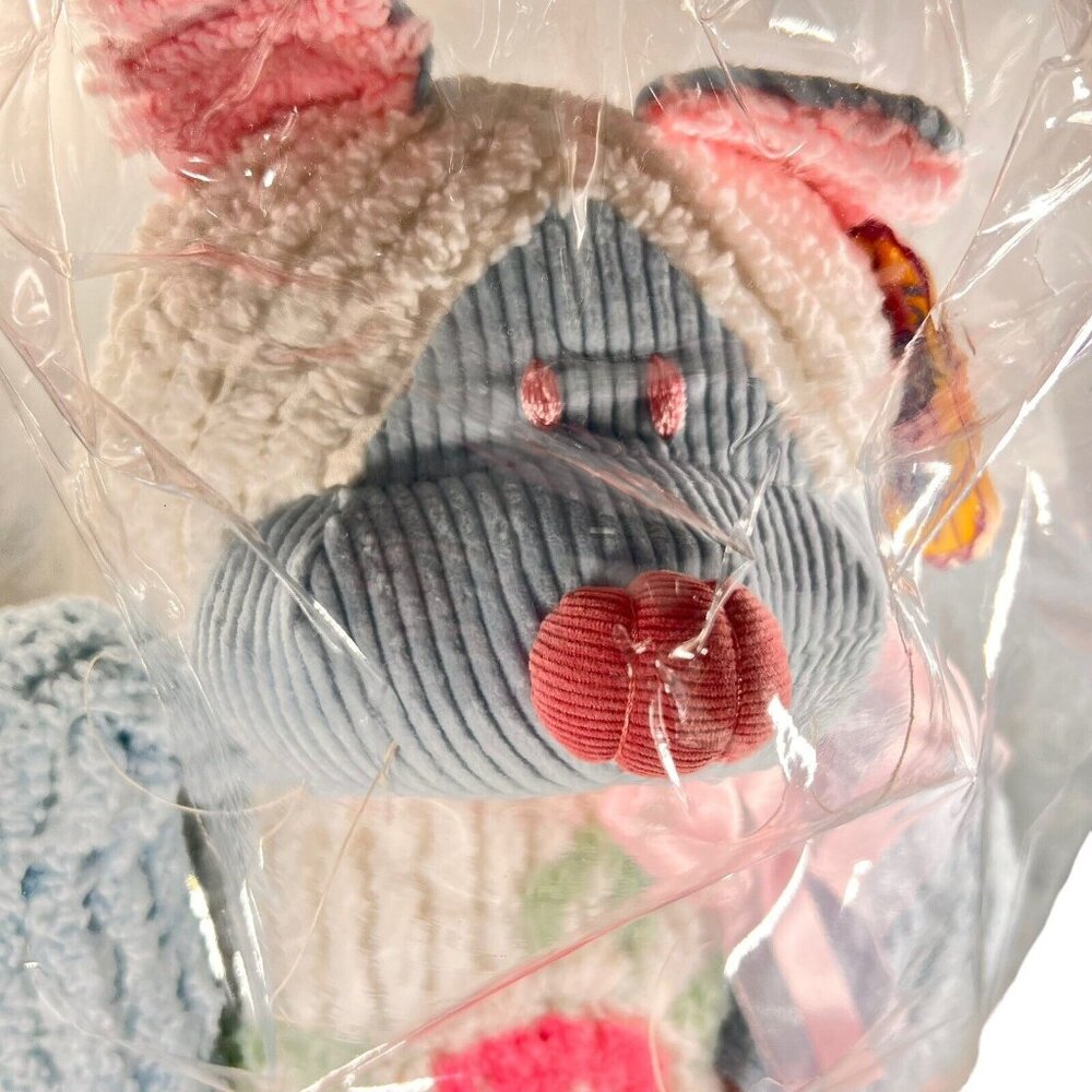 Chenille Animals Plush CAT By CWC 16” Pink Blue White Original Package with Tags - Picture 2 of 11